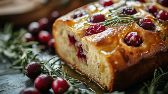 honey bread with cranberries and rosemary