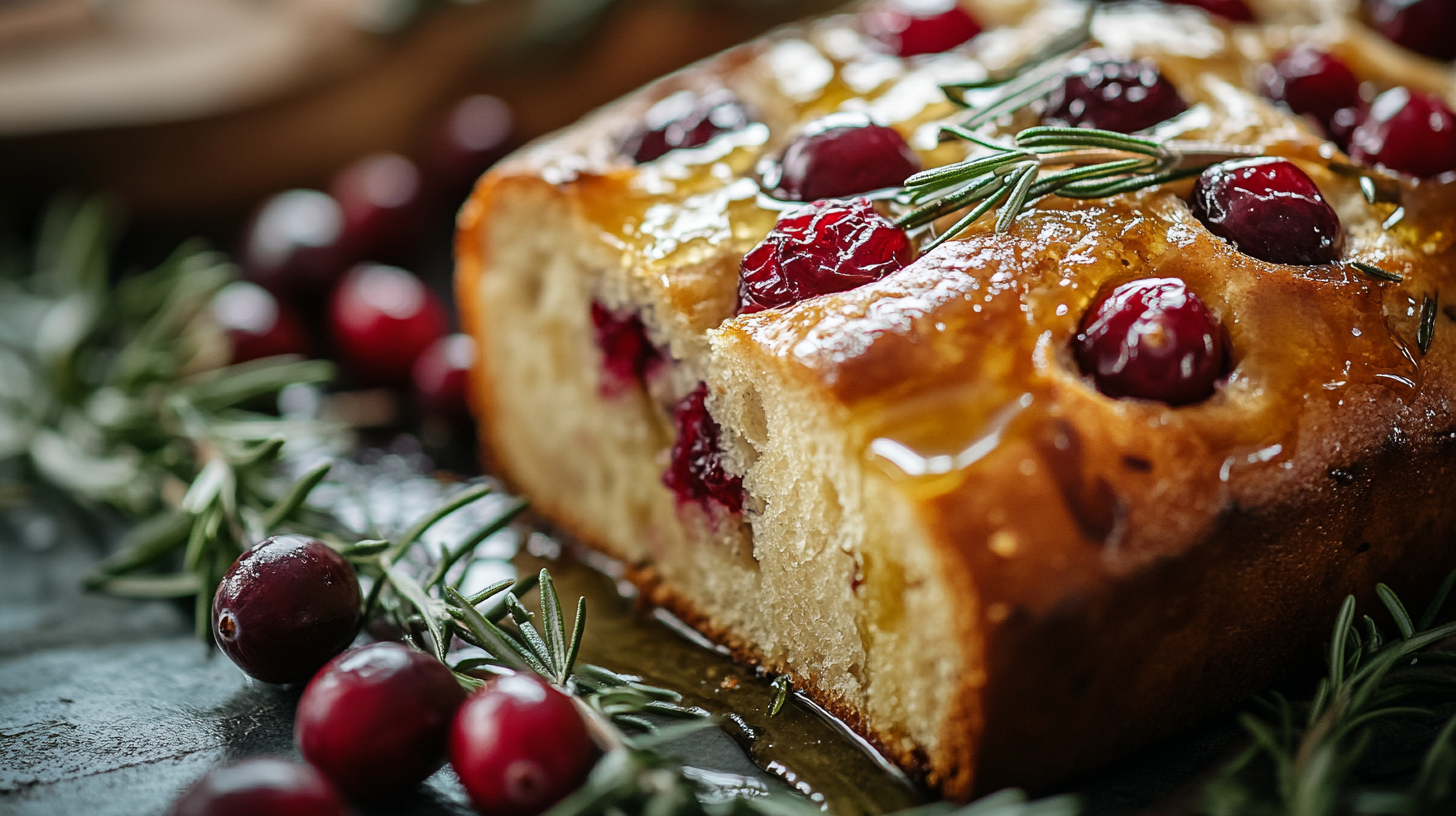 honey bread with cranberries and rosemary